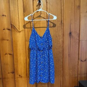 Sienna Sky Women’s Blue Button Down Sundress Size M